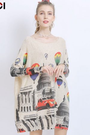Wool Oversized Sweater For Women Winter Long Pullo