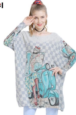 Wool Oversized Sweater For Women Winter Long Pullo