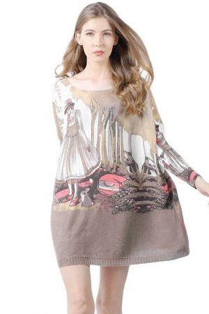Wool Sweater For Women Warm Long Pullover Dresses