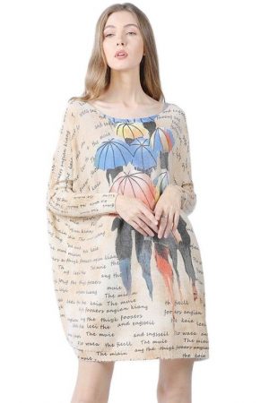 Wool Sweater For Women Warm Long Pullover Dresses