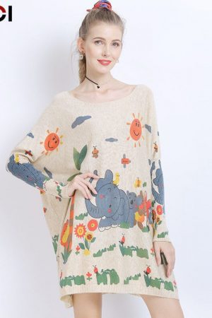 Wool Sweater Women Spring Pullover Batwing Sleeve
